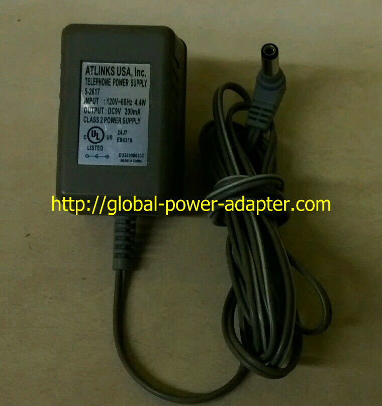 *100% Brand NEW* DC 9V 200mA Thompson Atlinks 5-2617 Class 2 Power Supply AC Adapter Power Supply - Click Image to Close